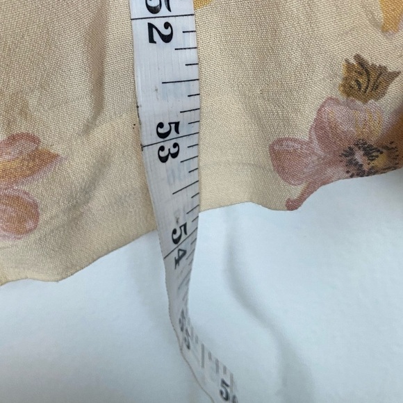 Claude Rene VTG Floral Maxi Dress Sz 4 Pleated Mother Pearl Buttons Cottagecore - Picture 12 of 14